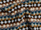 Prosoape din bumbac organic cu model mozaic – model jacquard multicolor pentru un decor elegant al băii – moi și rezistente, design retro 2