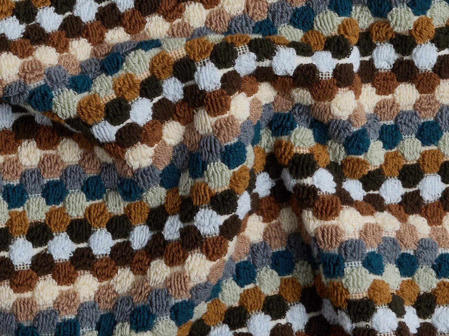 Prosoape din bumbac organic cu model mozaic – model jacquard multicolor pentru un decor elegant al băii – moi și rezistente, design retro 2