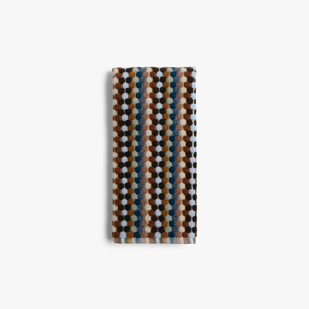 Prosoape din bumbac organic cu model mozaic – model jacquard multicolor pentru un decor elegant al băii – moi și rezistente, design retro 0