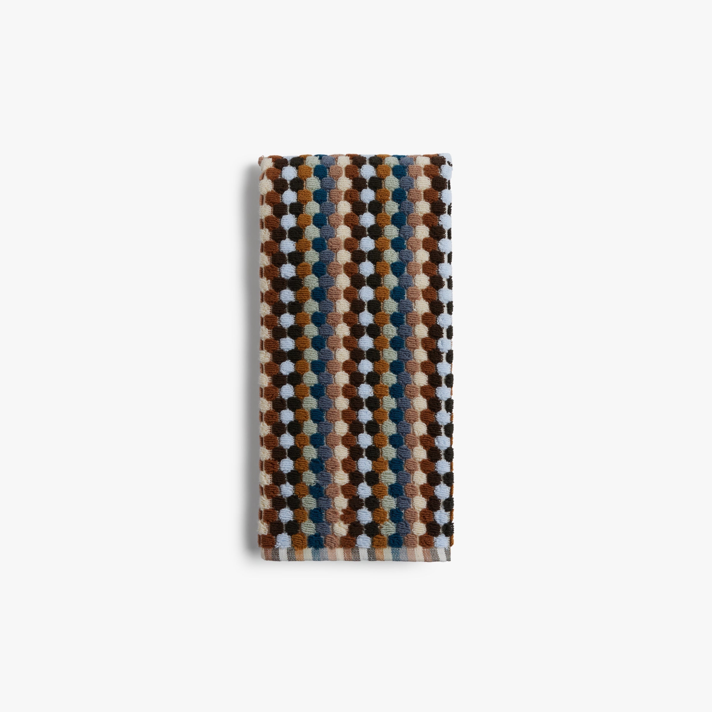 Prosoape din bumbac organic cu model mozaic – model jacquard multicolor pentru un decor elegant al băii – moi și rezistente, design retro 0