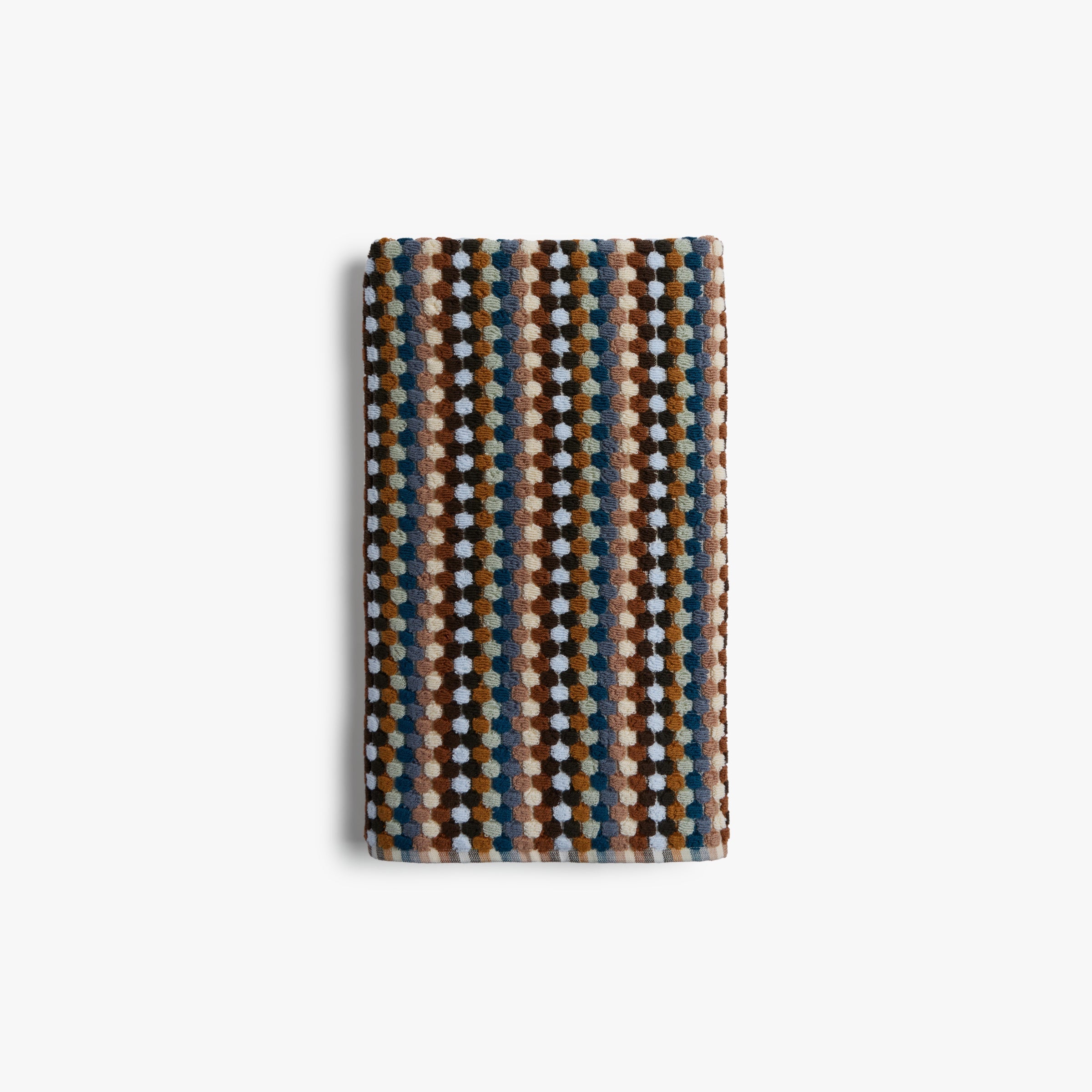 Prosoape din bumbac organic cu model mozaic – model jacquard multicolor pentru un decor elegant al băii – moi și rezistente, design retro 3