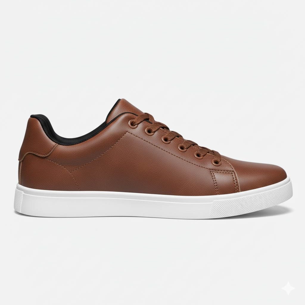 Men’s leather sneakers by Orbiana featuring breathable design and classic look